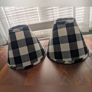 Pair of 10" buffalo plaid lampshades
